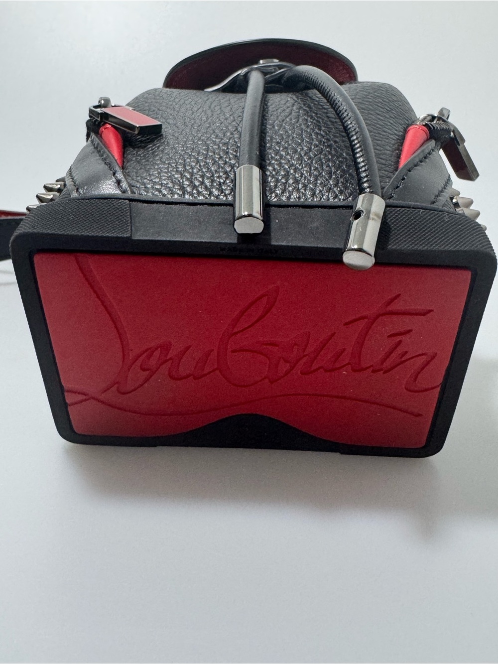 Christian Louboutin Explorafunk Backpack Mini Studded Black Red - Picture 7 of 10